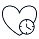 Heart and clock icon