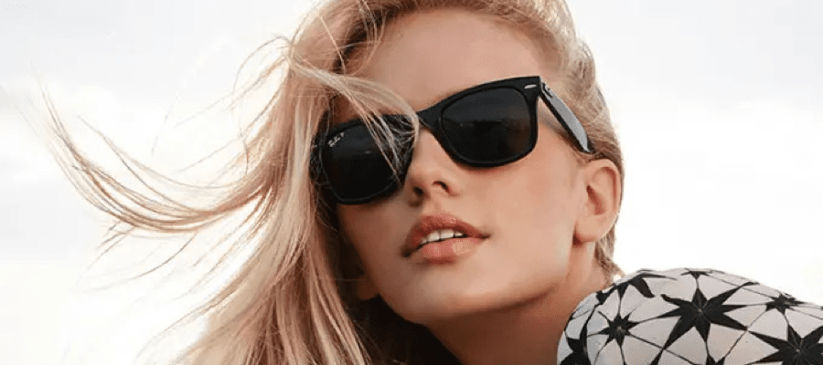 A model wearing sunglasses